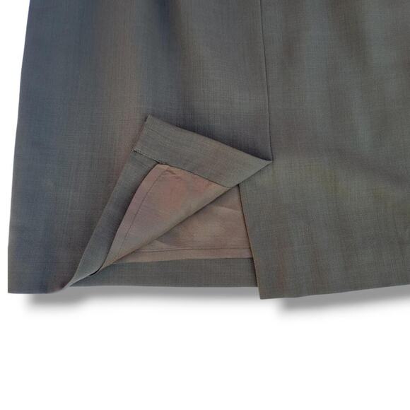 Banana Republic Wool Pencil Skirt Women’s Military Back Slit Workwear size 12 - Picture 6 of 9